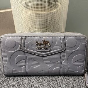 Coach Silver Embossed Wallet